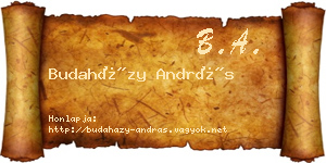 Budaházy András névjegykártya