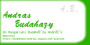 andras budahazy business card